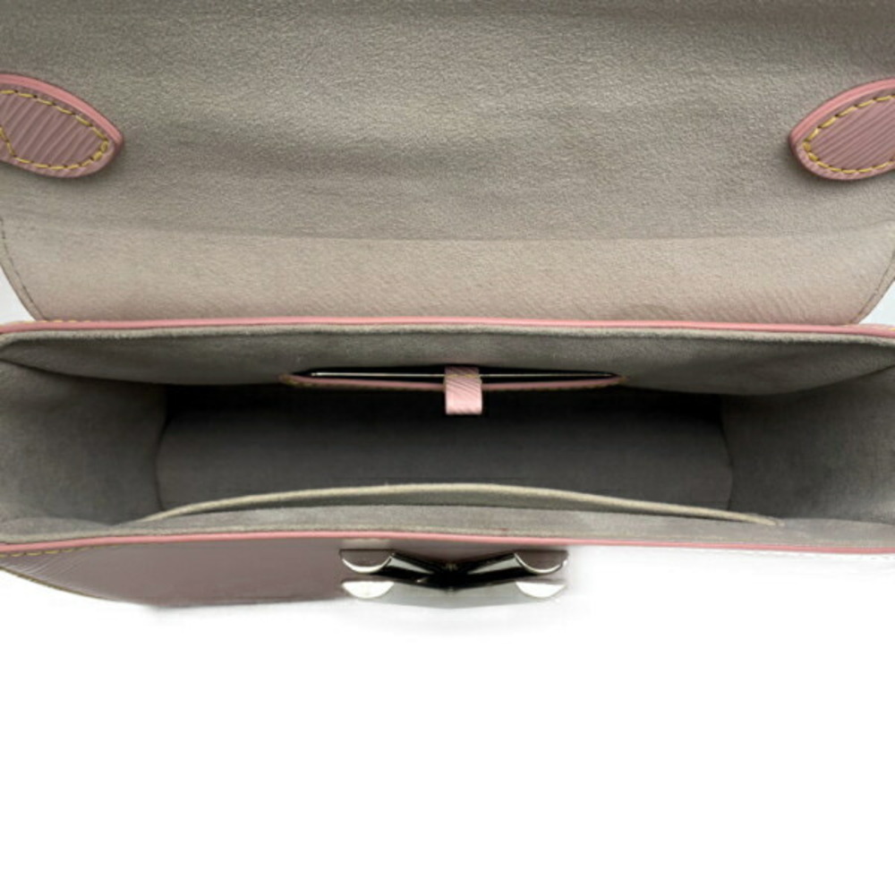 Louis Vuitton Leather Shoulder Twist Rose Ballerine Epi Chain Bag Pink